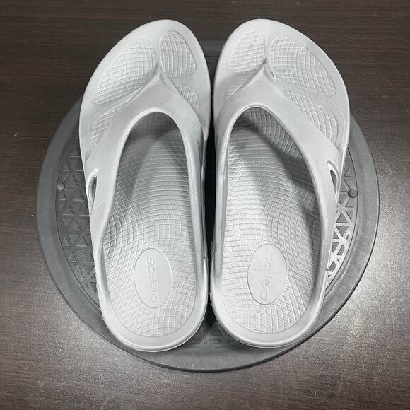Oofos OOriginal Flip Flops Mens Size 9 Gray Slip On Comfort Recovery Sandals - Picture 5 of 8